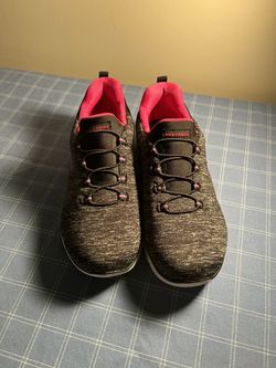 Comfortable Skechers shoes with pink interior.size 7.5