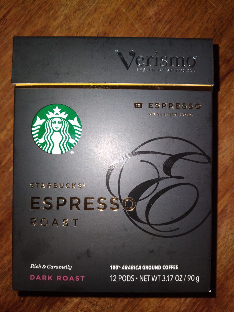 I have six twelve count Starbucks Verismo system Expresso pods