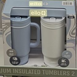 NEW 40oz Stainless Steel Tumblers w/ Handle – 2-Pack