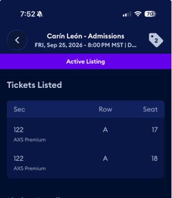 Carin Leon phx tickets!