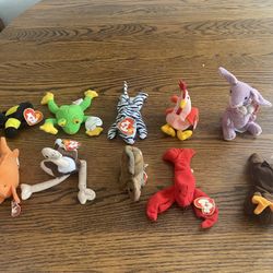 Lot of 10 Vtg McDonalds Teenie Beanie Babies Excellent Cond