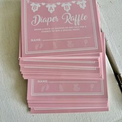Diaper Raffle Cards