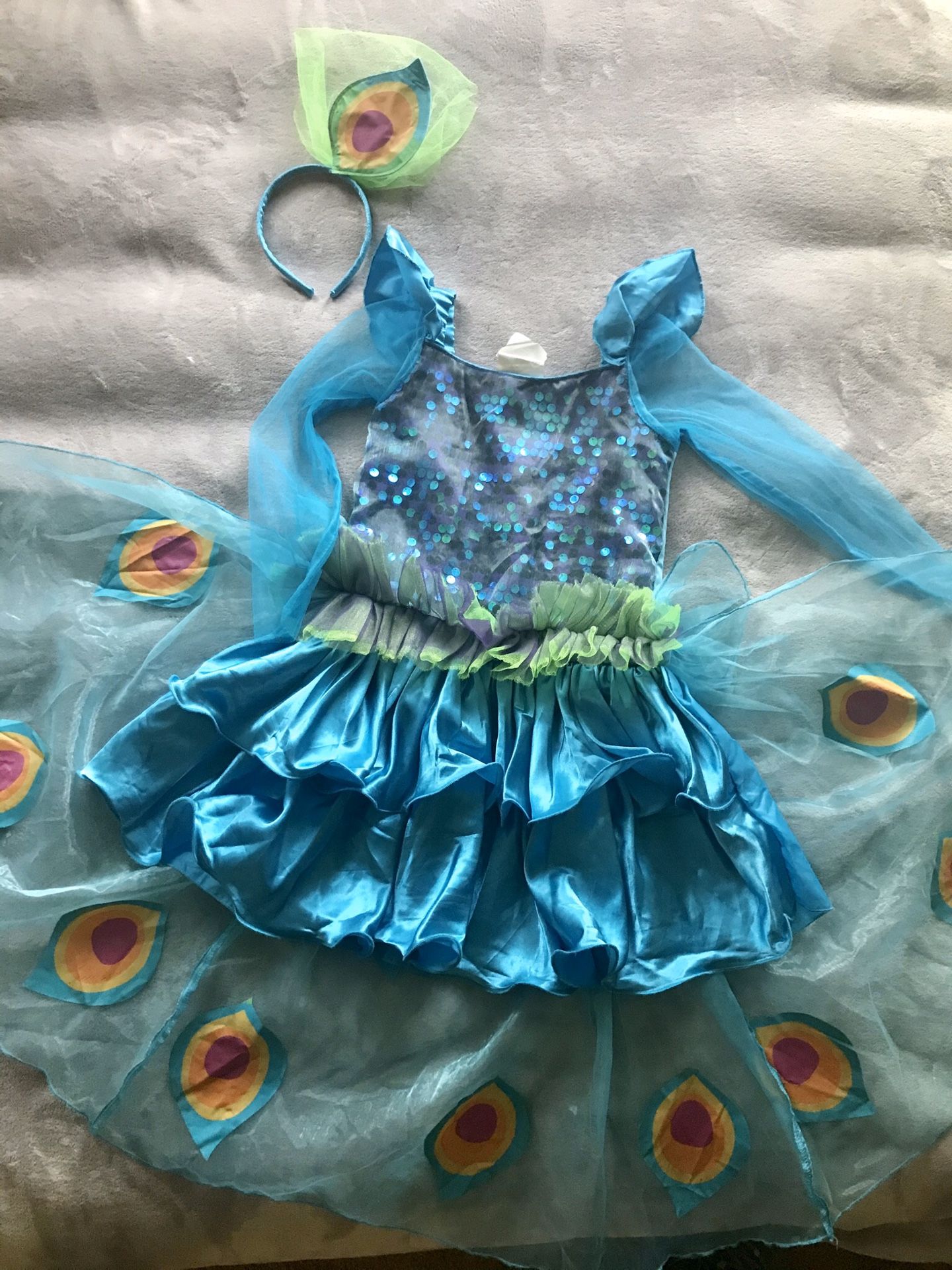 Beautiful kids peacock costume size small