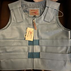 Baby  Blue Motorcycle Vest 