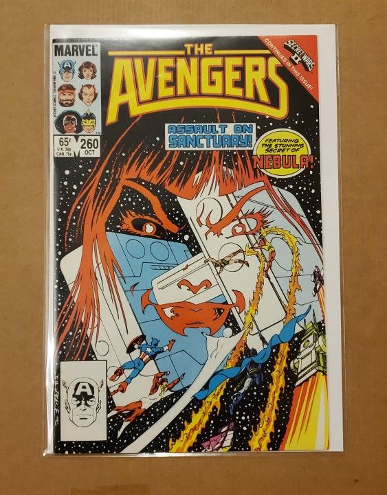 AVENGERS #260 (Marvel 1985) 1st cover App NEBULA John Byrne Art NM Comic Book