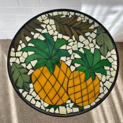 Pineapple Mosaic Tile Plant Stand or Side Table