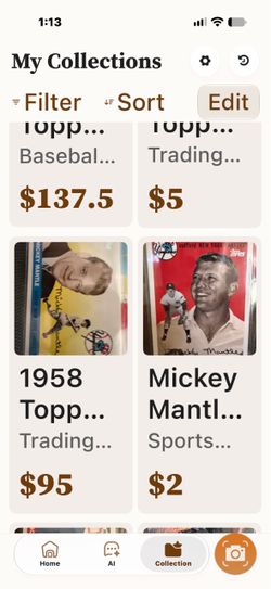 Vintage baseball cards