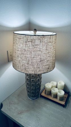 Textured Glass Table Lamp – $65 OBO