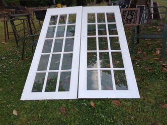 French doors  30 inch by 79 an  three  q