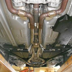 Flowmaster Scavenger X-Pipe resonator delete Ford Mustang (2015-2017) v6 3.7 L engine.
