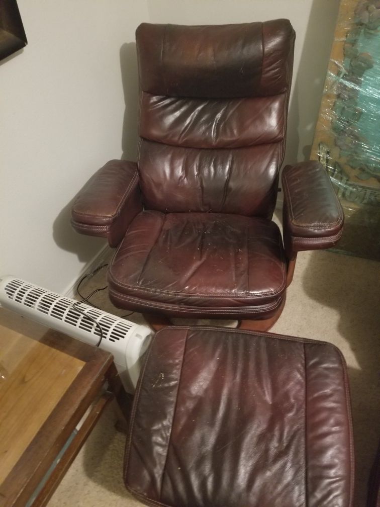 Leather office chairs.