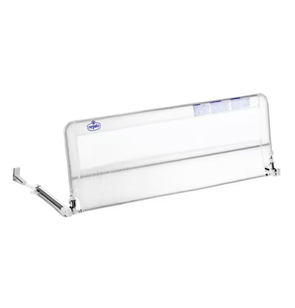 Regalo Hideaway Extra Long Bed Rail For Toddler- White