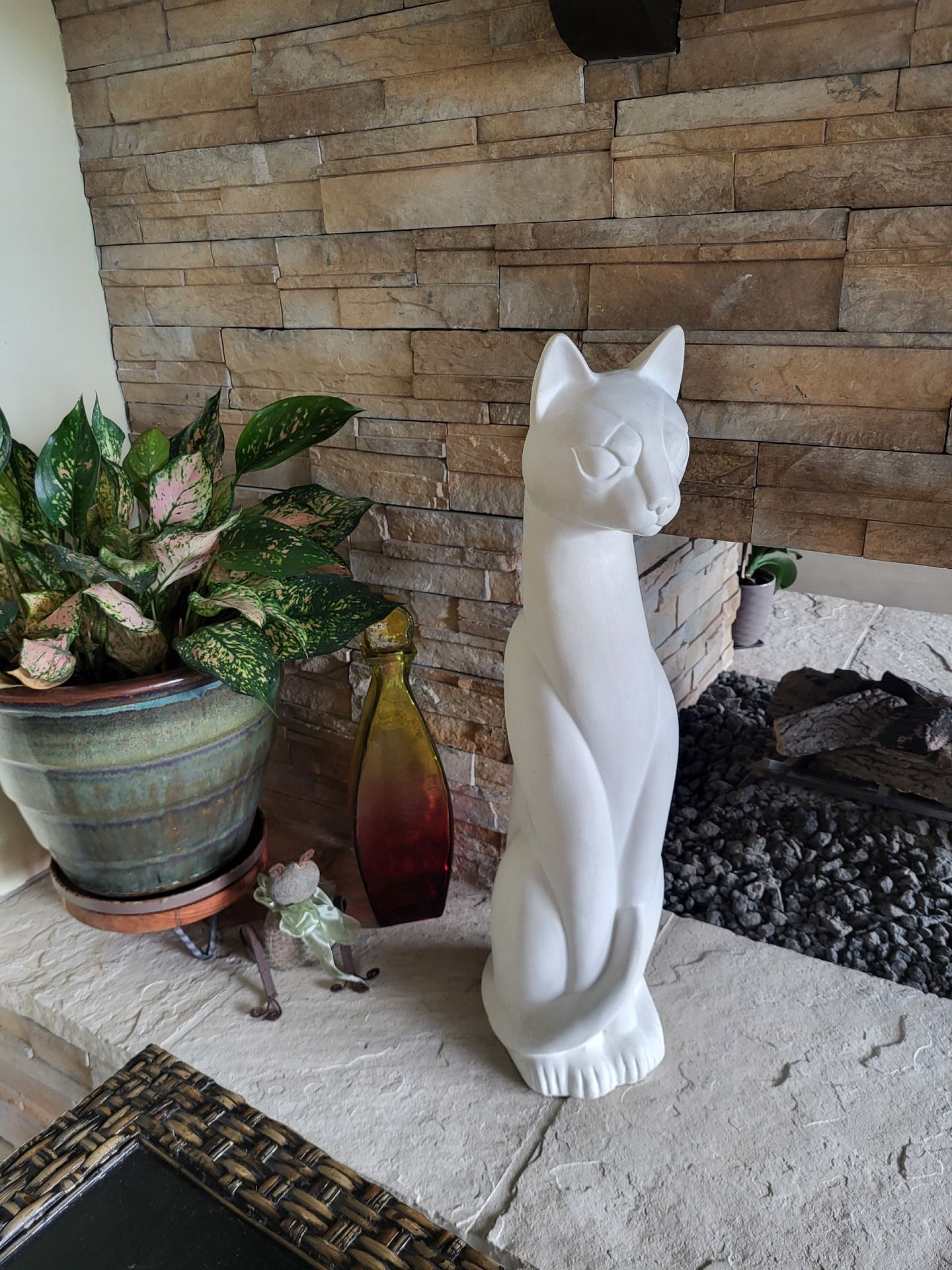 Tall Egyptian Cat Statue 29" Height