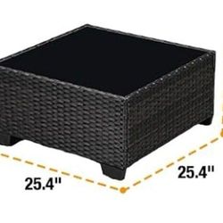 ONE wicker chair & ONE table: Brand new patio