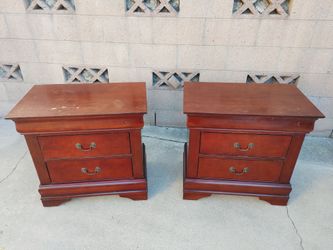 Vintage Wood Nightstands
