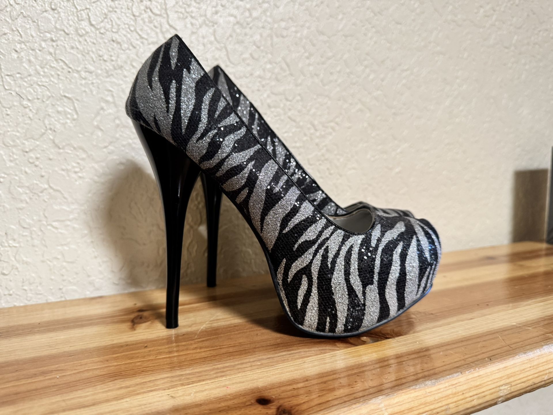 Charlotte Russ Zebra Heels