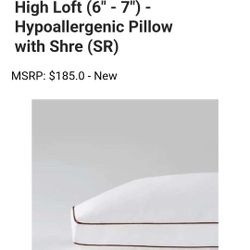 New - Saatva Latex Pillow (1) King