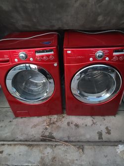 Lg.large capacity washer and electric dryer set