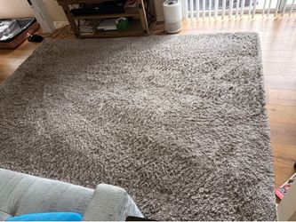 8 x 10 Silver Shag Rug