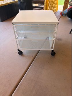 Elfa refrigerator/printer cart.  (21X22X21)