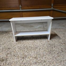 Wooden Shelf with hooks