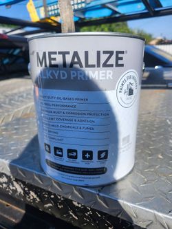 2 gallons of black gloss oil base paint, and 1 gallon of primer gray