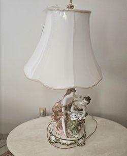 Beautiful large italian porcelain lamp