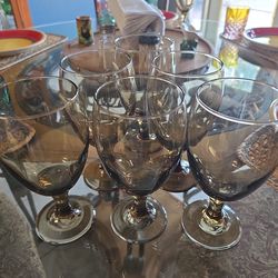 Copas de vidrio.  6 glasses