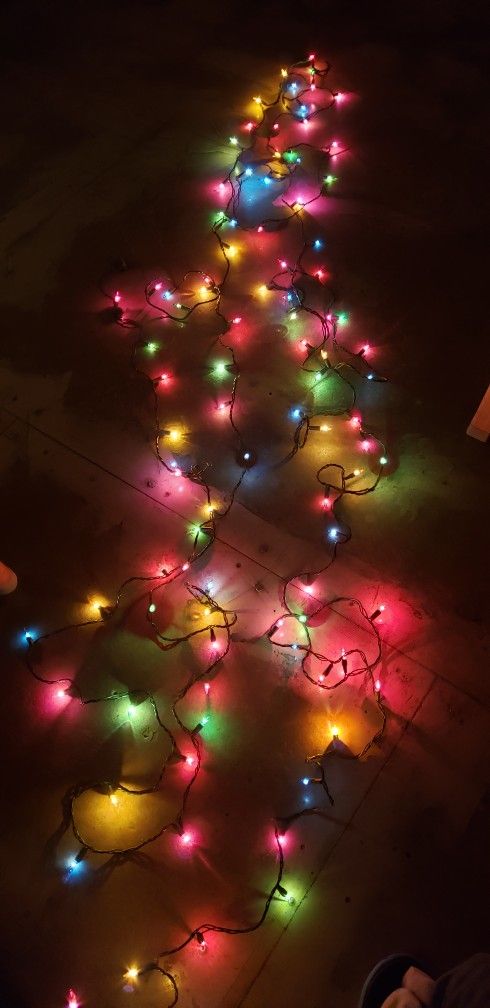 Christmas Lights 50 Feet Bulb Mini Lights, Multi Color, Good Clean Working Condition. $6 Each Strand. More Available