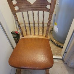 THREE SOLID WOOD CHAIRS ( 1960's)