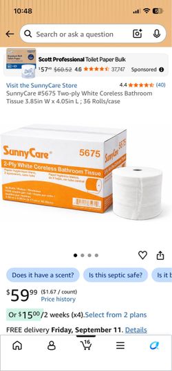Sunny care toilet papers
