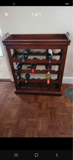 Wood Wine Rack with Top Tray