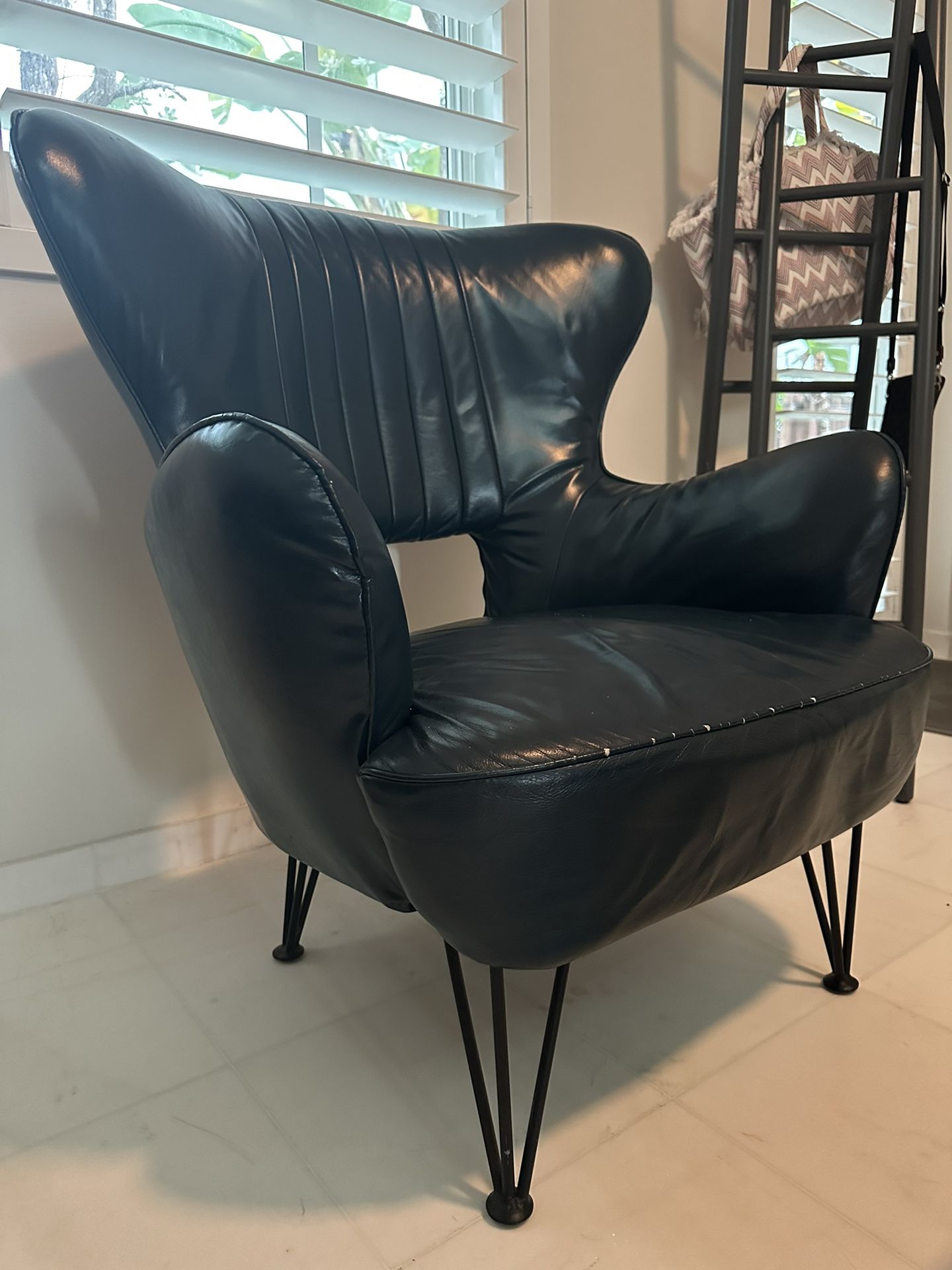 Mid-Century Modern Arm Chair with Ottoman