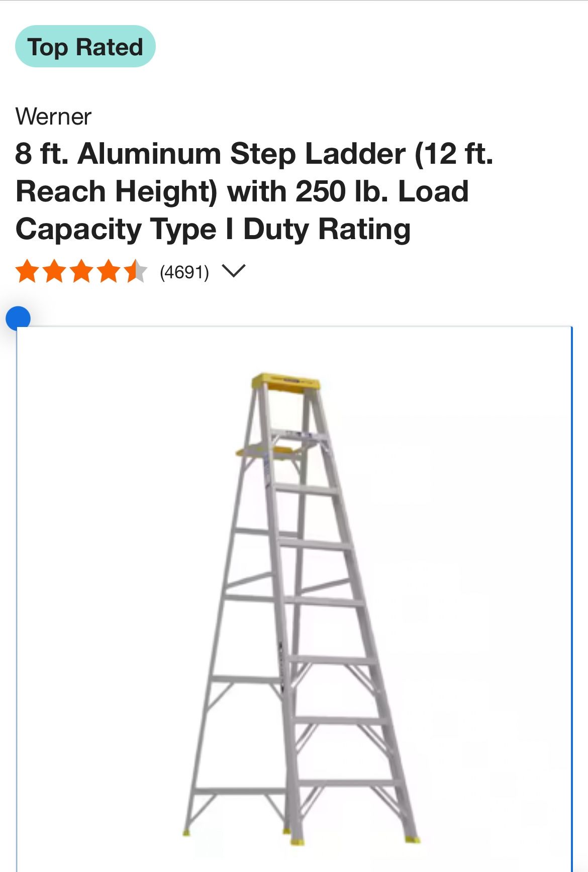 Werner 8ft Aluminum Ladder Brand New!!!!