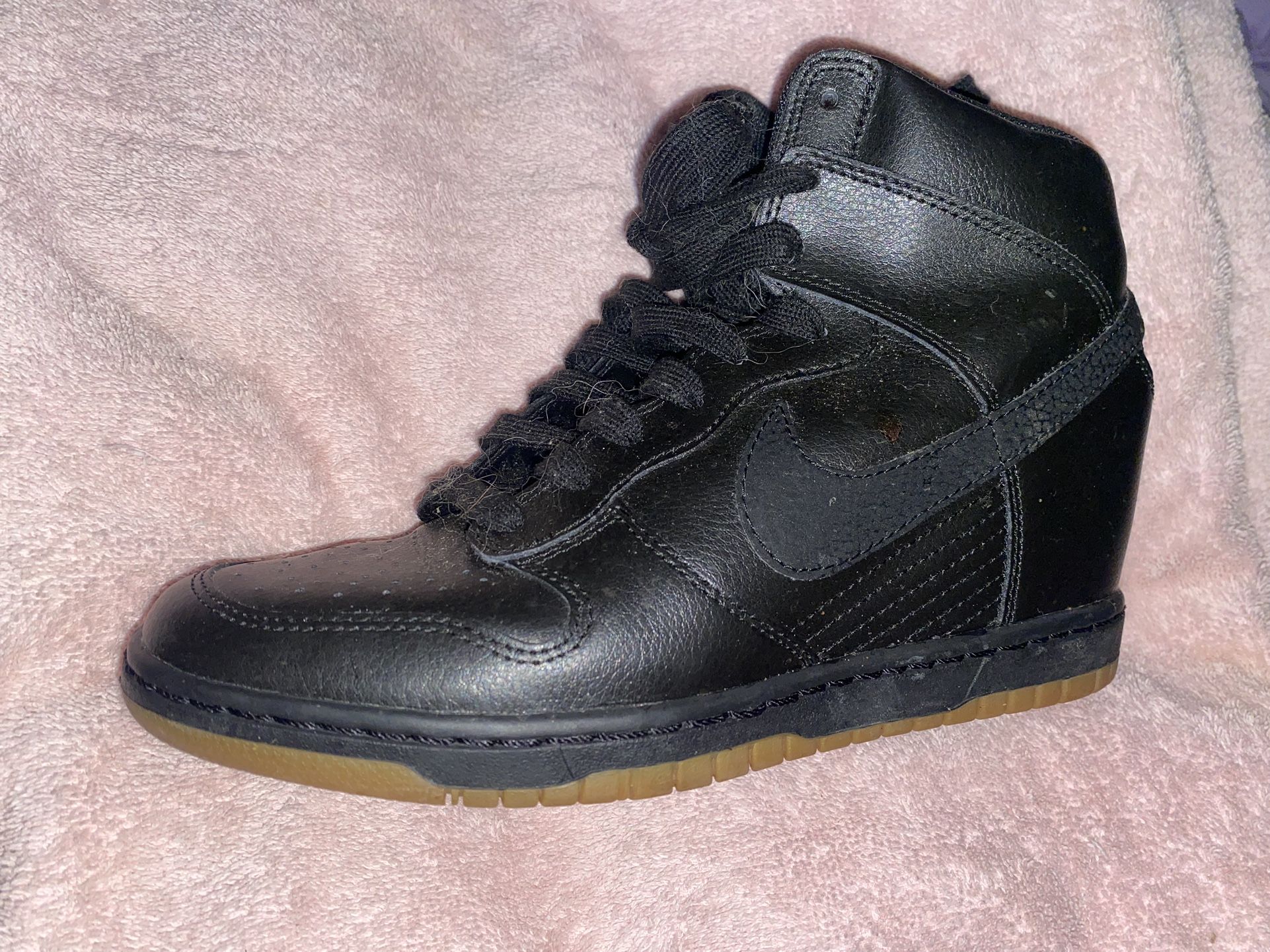 Nike Black Dunk Sky Hi Wedge Women’s 8 Ultra Rare