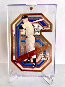 1997 Score Board Mickey Mantle Shoe Box Collection 6 Gold Die Cut Promo Yankees One Touch
