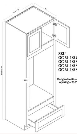 White Shaker Oven Cabinet