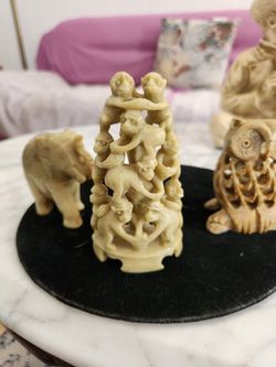 3 DIFFERENT SOAPSTONE FIGURES 