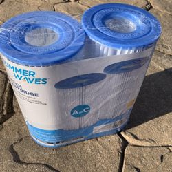 SUMMERWAVES 2 PACK A/C POOL FILTER