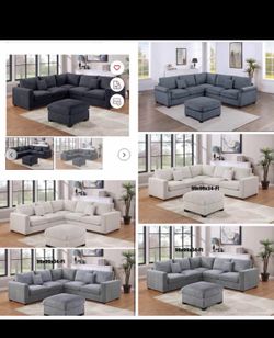 Sectional with Ottoman 99”x99”
