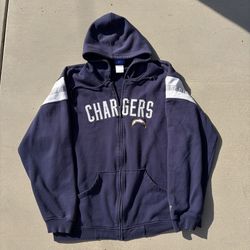 Los Angeles Chargers Jacket Navy Blue Zip up 