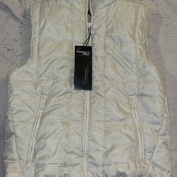 Franky Max Large White PV Puffer Vest New