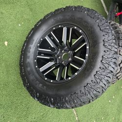 1 NEW RIMS&TIRES 38-15-50R20 5X127 JEEP LUG PATTERN