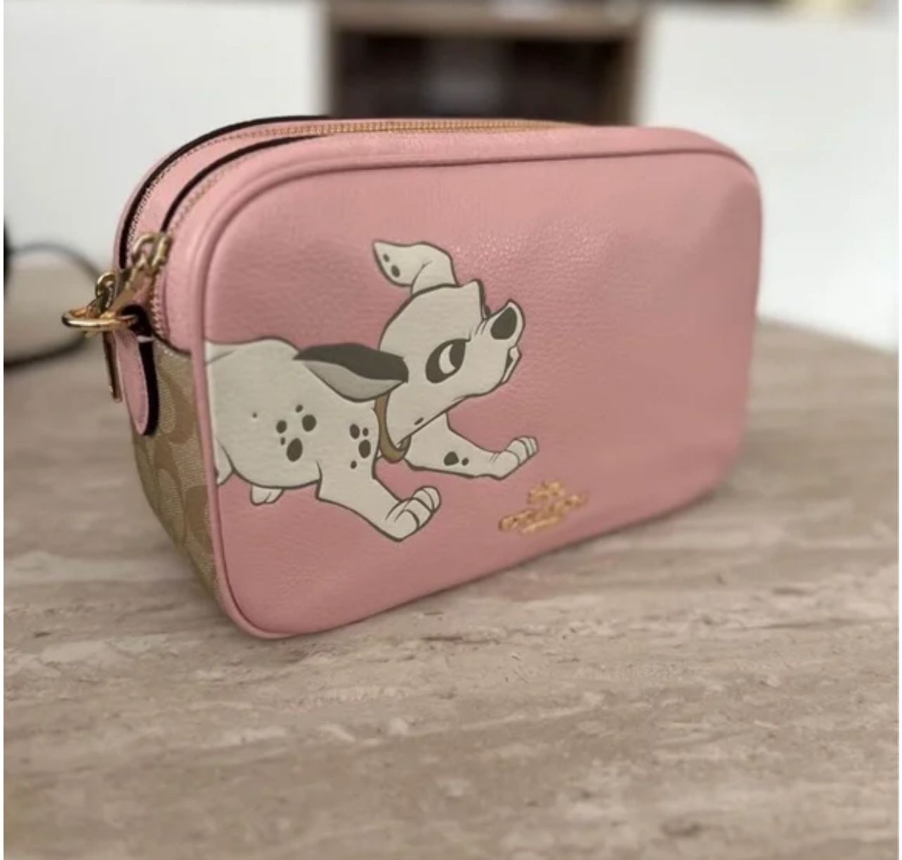 Coach Pink 101 Dalmatians Camera Bag Pink Crossbody Disney