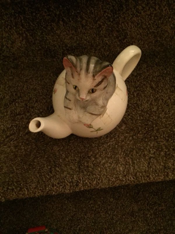New Never Used Decorative Cat Tea Pot