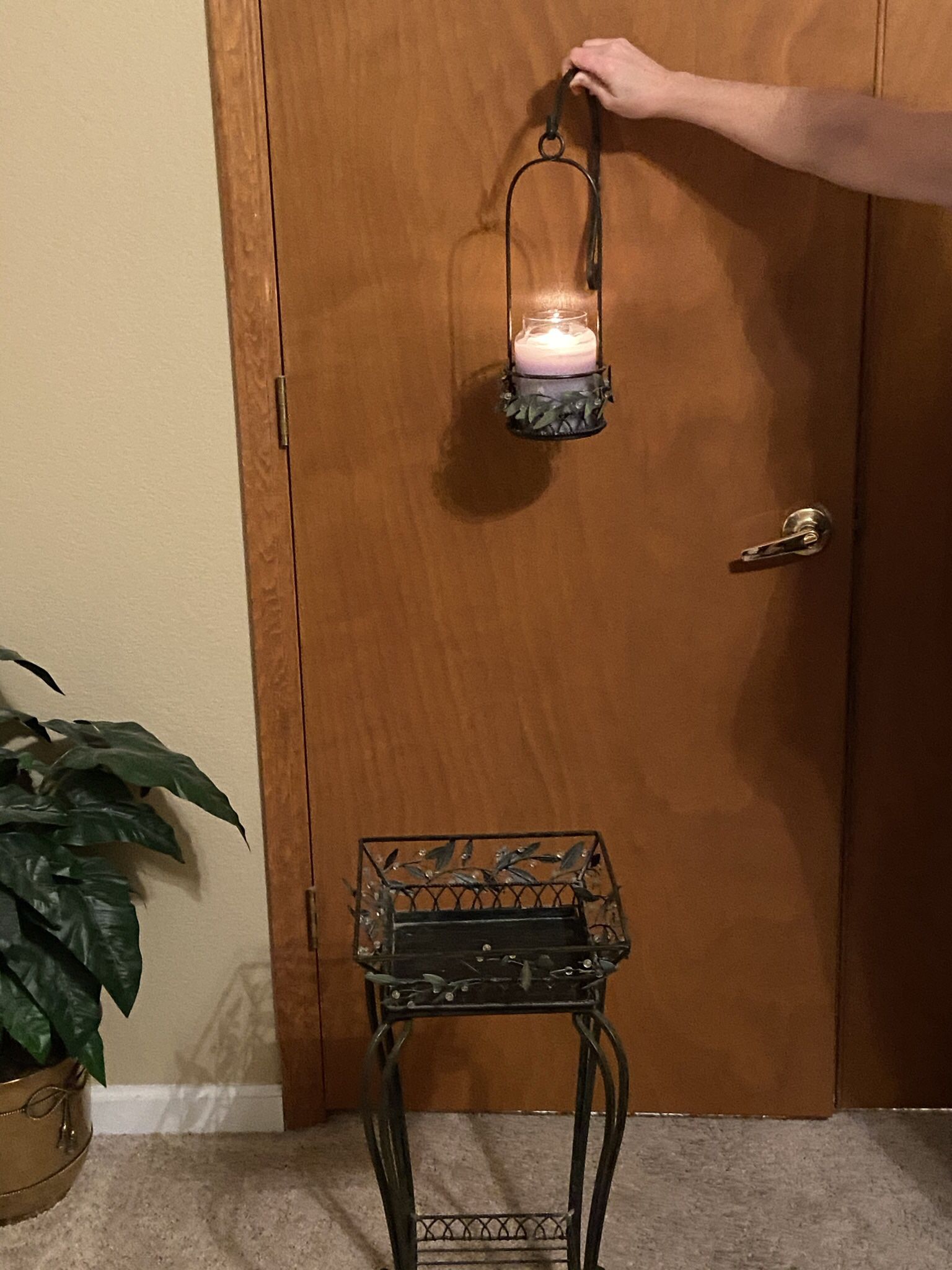 Partylite- Retired Garden Lites Sconce And Stand