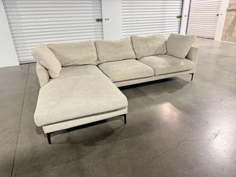 Modern Beige Sectional Sofa with Chaise