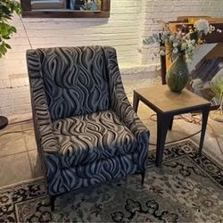 Modern Chair with Sloped Arms & MCM Legs