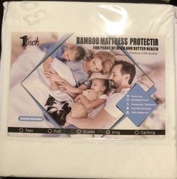 Mattress protector for king size, breathable fabric, dust mite resistant, 100% waterproof, machine washable