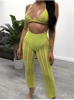 Neon green two piece